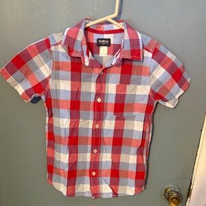 OshKosh B'gosh Red and Blue Plaid Shirt